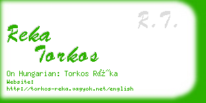 reka torkos business card